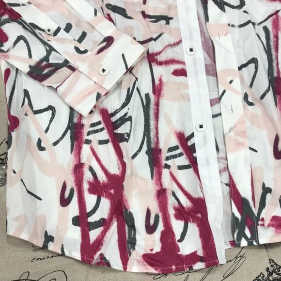 Inc Men's Graffiti Heart Printed Shirt - Picture 4 of 7